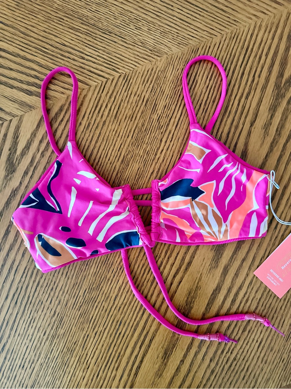 MAAJI Hot Magenta Adhara V Wire Bralette Bikini Top - Pink